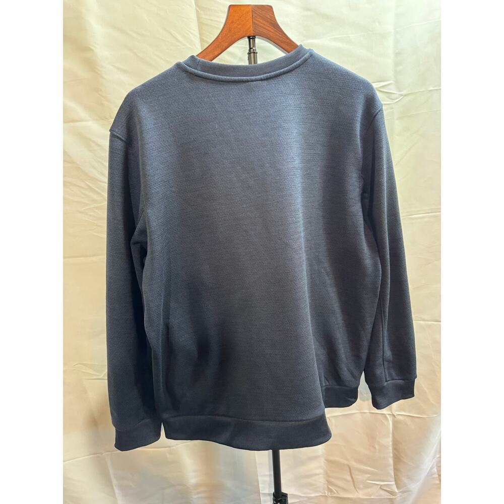 Spyder Active Mens L Crewneck Sweatshirt With Pockets Easy Care Fleece NavyBlue